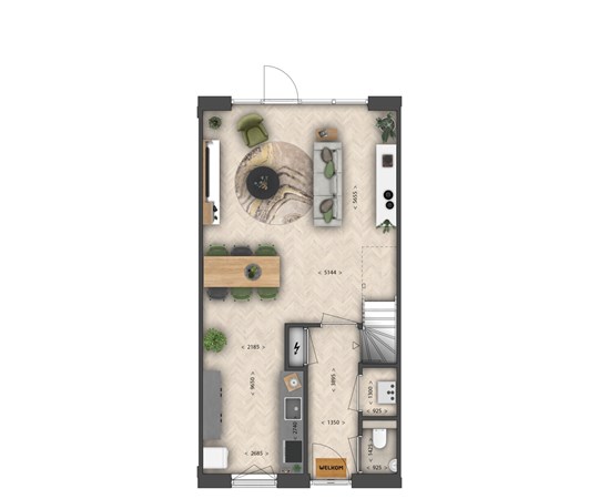 Floorplan - Kanaalstraat Bouwnummer 17, 9301 LT Roden